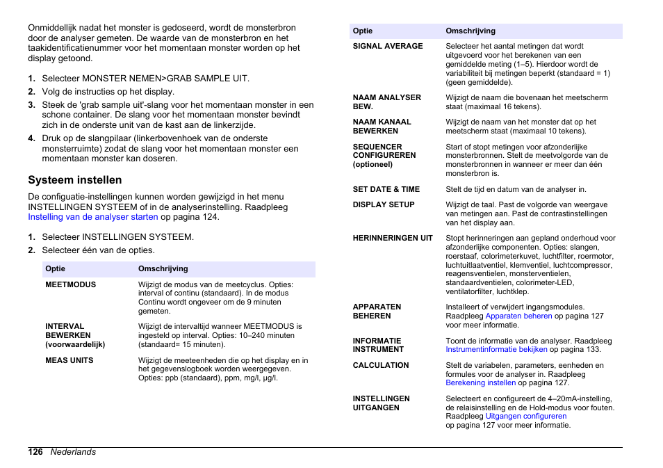 Systeem instellen | Hach-Lange HACH 5500 sc SiO2 Operations User Manual | Page 126 / 394
