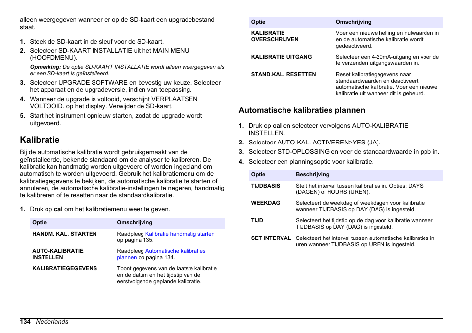 Kalibratie, Automatische kalibraties plannen | Hach-Lange HACH 5500 sc SiO2 Operations User Manual | Page 134 / 394