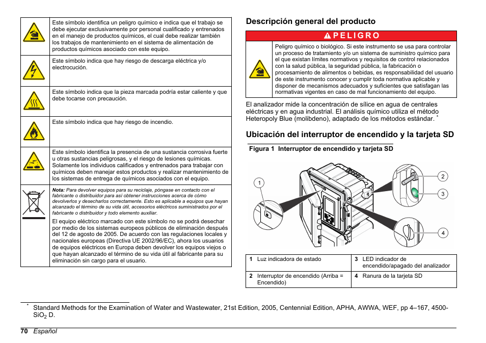 Descripción general del producto | Hach-Lange HACH 5500 sc SiO2 Operations User Manual | Page 70 / 394