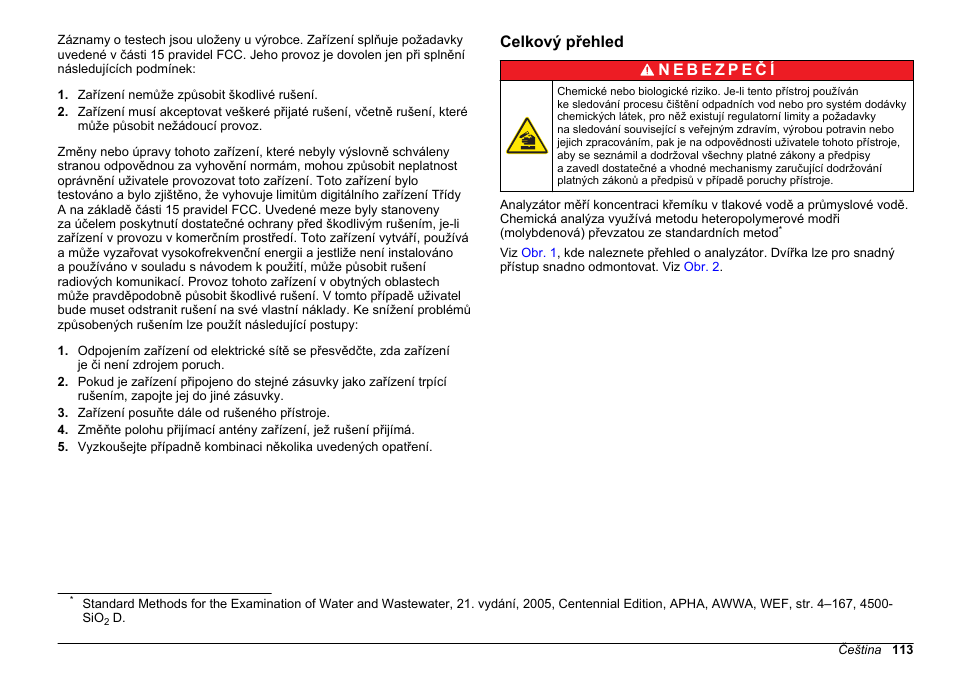 Celkový přehled | Hach-Lange POLYMETRON 9610 sc SiO2 Operations User Manual | Page 113 / 410