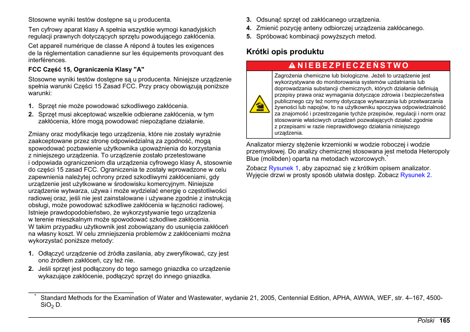 Krótki opis produktu | Hach-Lange POLYMETRON 9610 sc SiO2 Operations User Manual | Page 165 / 410