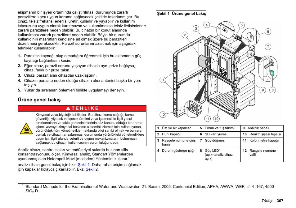 Ürüne genel bakış | Hach-Lange POLYMETRON 9610 sc SiO2 Operations User Manual | Page 307 / 410