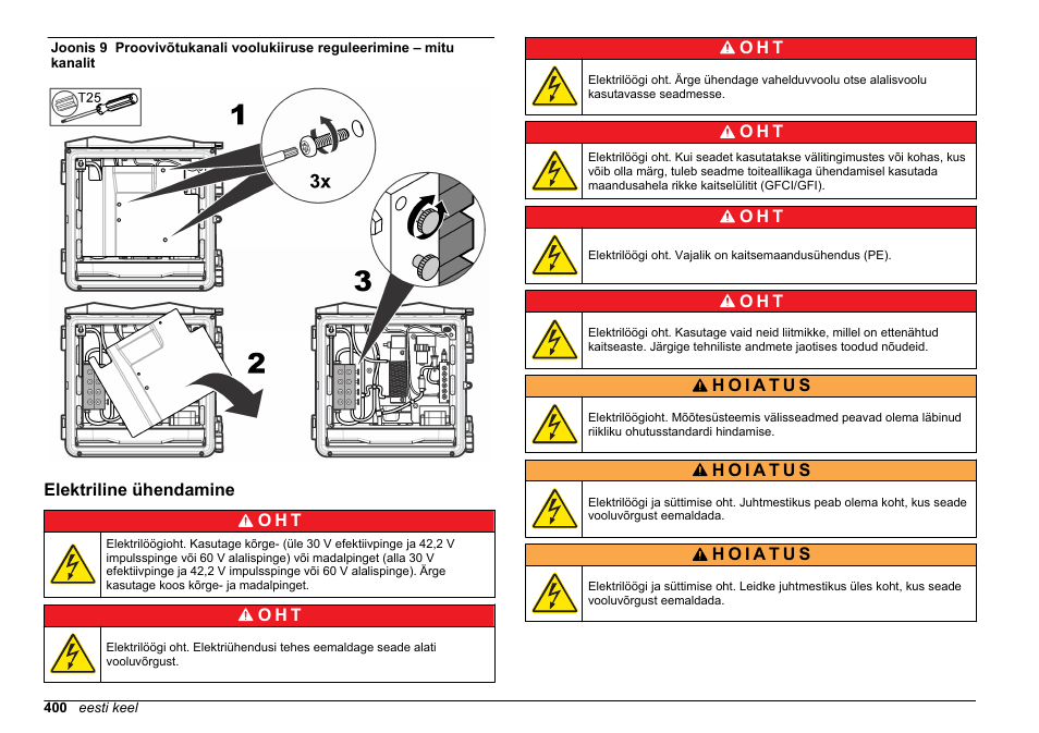 Elektriline ühendamine, Joonis 9 | Hach-Lange POLYMETRON 9610 sc SiO2 Operations User Manual | Page 400 / 410
