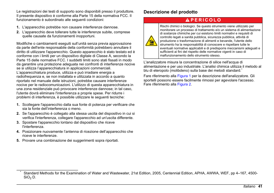 Descrizione del prodotto | Hach-Lange POLYMETRON 9610 sc SiO2 Operations User Manual | Page 41 / 410