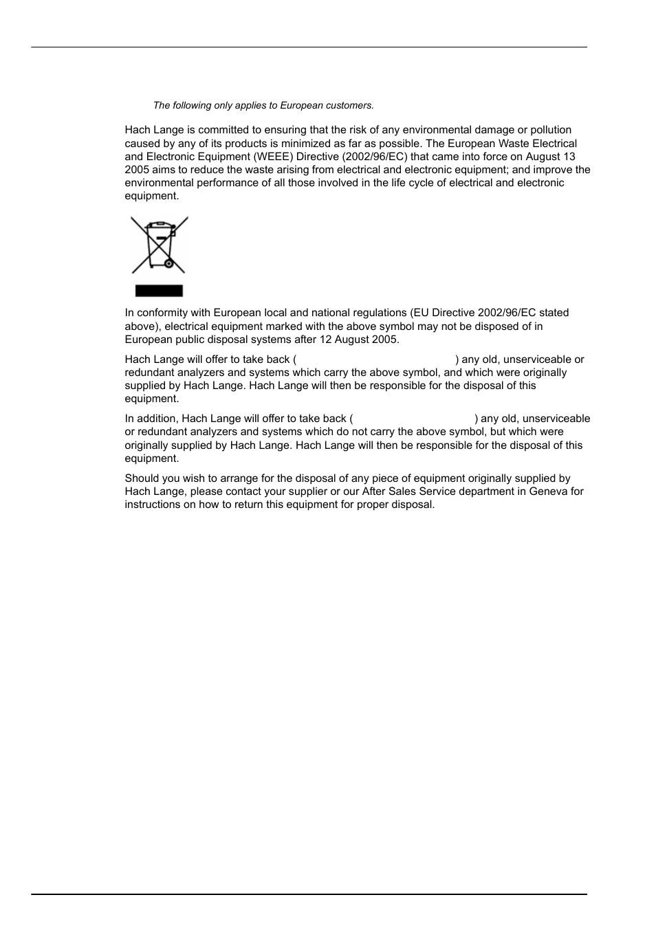 5 product disposal | Hach-Lange POLYMETRON 9240 Operator Manual User Manual | Page 12 / 144