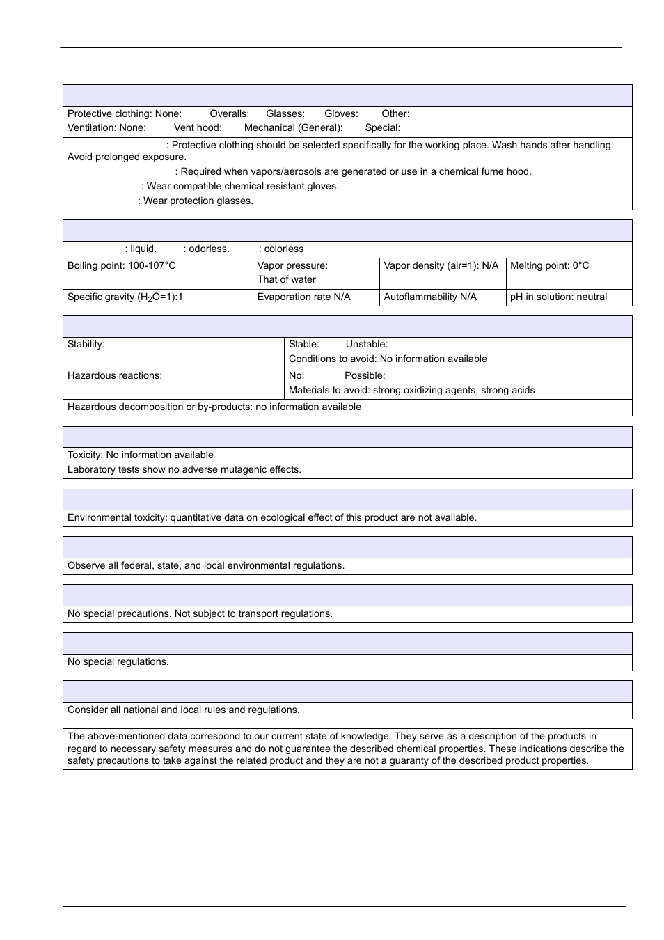 Material safety data sheets (msds) | Hach-Lange POLYMETRON 9240 Operator Manual User Manual | Page 133 / 144