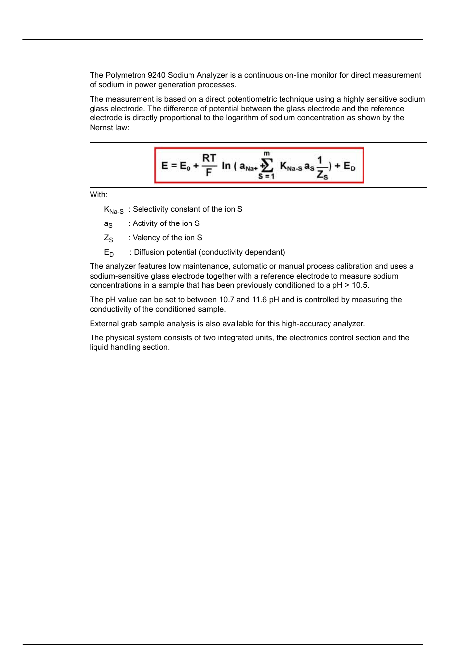 Section 3 analyzer overview, 1 overview | Hach-Lange POLYMETRON 9240 Operator Manual User Manual | Page 19 / 144