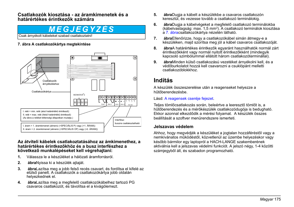 Indítás, Jelszavas védelem | Hach-Lange PHOSPHAX sigma Basic User Manual User Manual | Page 175 / 305