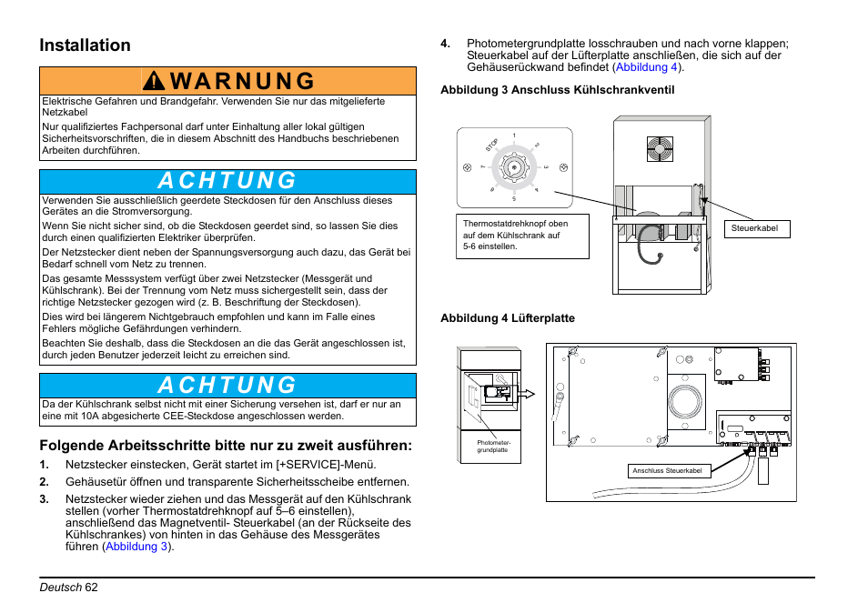 Installation | Hach-Lange PHOSPHAX sigma Basic User Manual User Manual | Page 62 / 305