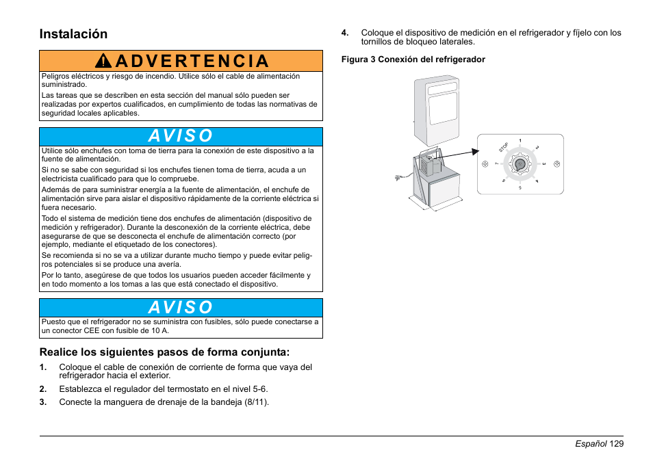 Av i s o, Instalación | Hach-Lange AMTAX inter2 Basic User Manual User Manual | Page 129 / 377