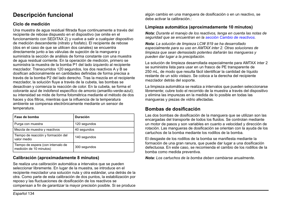 Descripción funcional | Hach-Lange AMTAX inter2 Basic User Manual User Manual | Page 134 / 377
