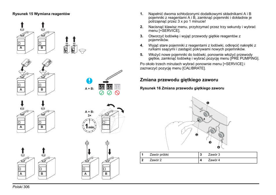 Zmiana przewodu giętkiego zaworu | Hach-Lange AMTAX inter2 Basic User Manual User Manual | Page 306 / 377