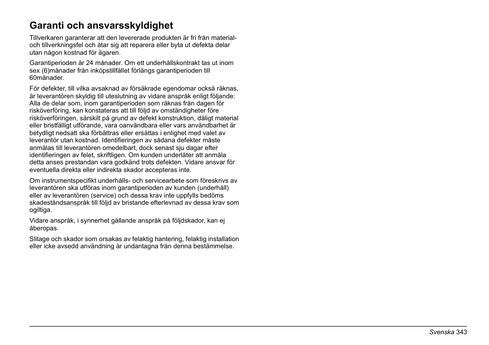 Garanti och ansvarsskyldighet | Hach-Lange AMTAX inter2 Basic User Manual User Manual | Page 343 / 377