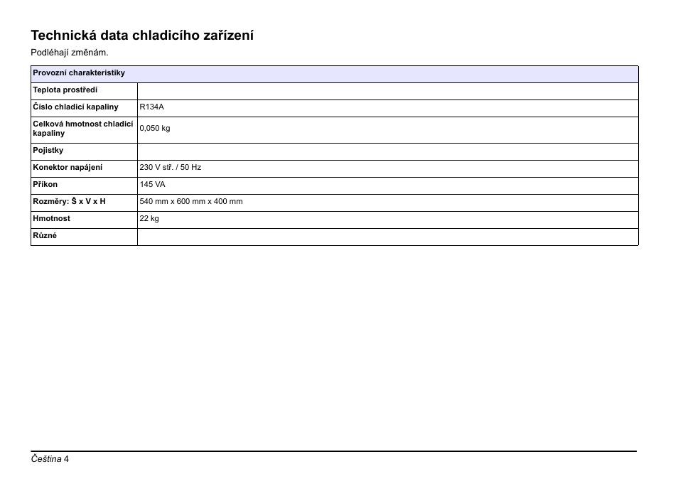 Technická data chladicího zařízení | Hach-Lange AMTAX inter2 Basic User Manual User Manual | Page 4 / 377