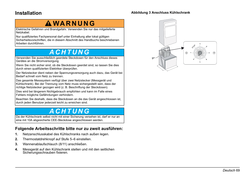 Installation | Hach-Lange AMTAX inter2 Basic User Manual User Manual | Page 69 / 377