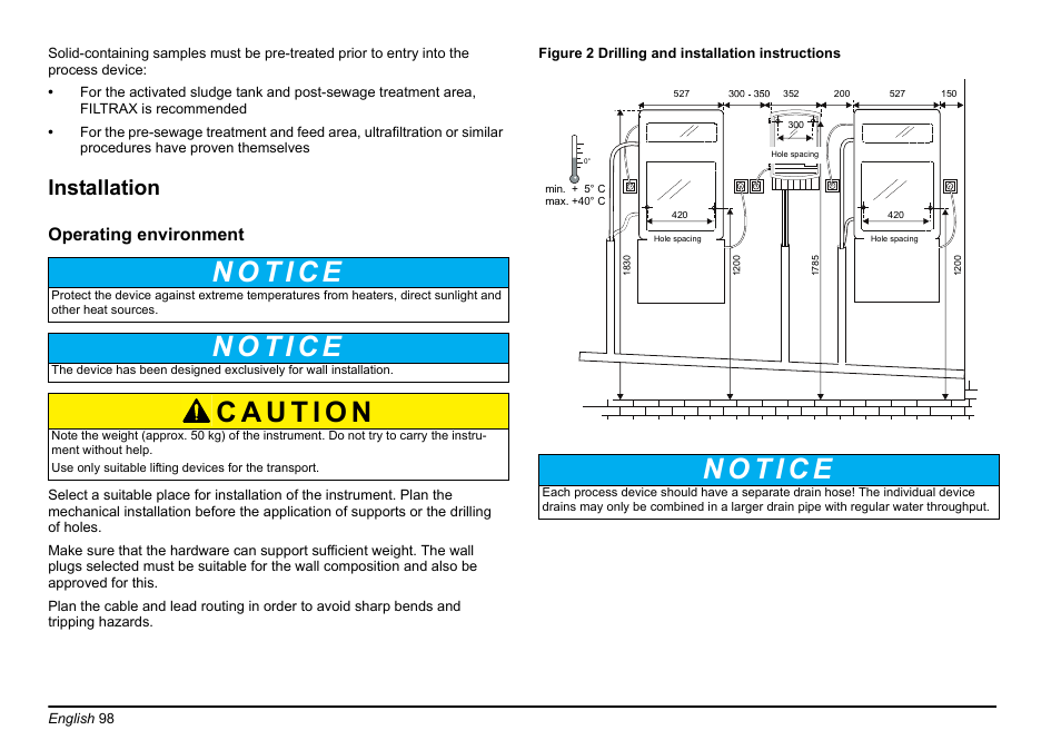 Installation, Operating environment | Hach-Lange AMTAX inter2 Basic User Manual User Manual | Page 98 / 377