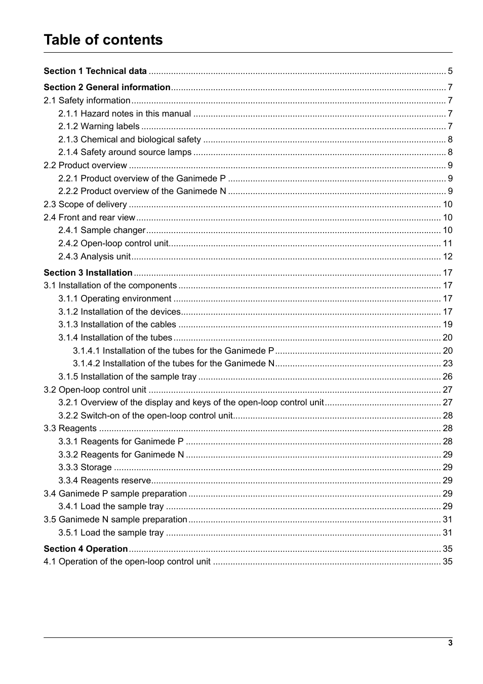 Hach-Lange GANIMEDE N User Manual | Page 3 / 60