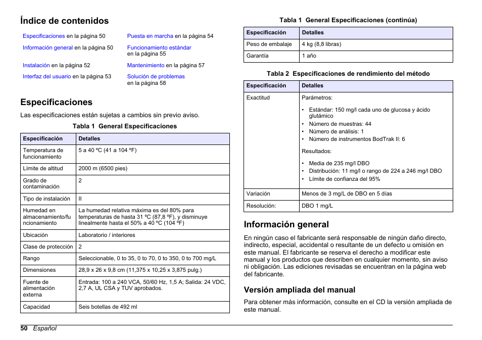 Hach-Lange BODTrak II Basic User Manual User Manual | Page 50 / 172