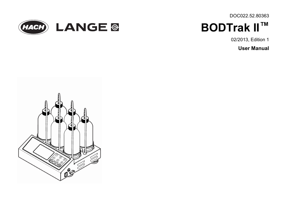 Hach-Lange BODTRACK II User Manual User Manual | 28 pages