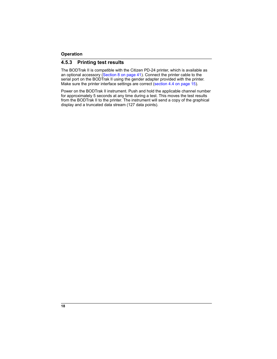 3 printing test results | Hach-Lange BODTRAK II: Respirometric Biochemical Oxygen Demand (BOD) User Manual | Page 18 / 46