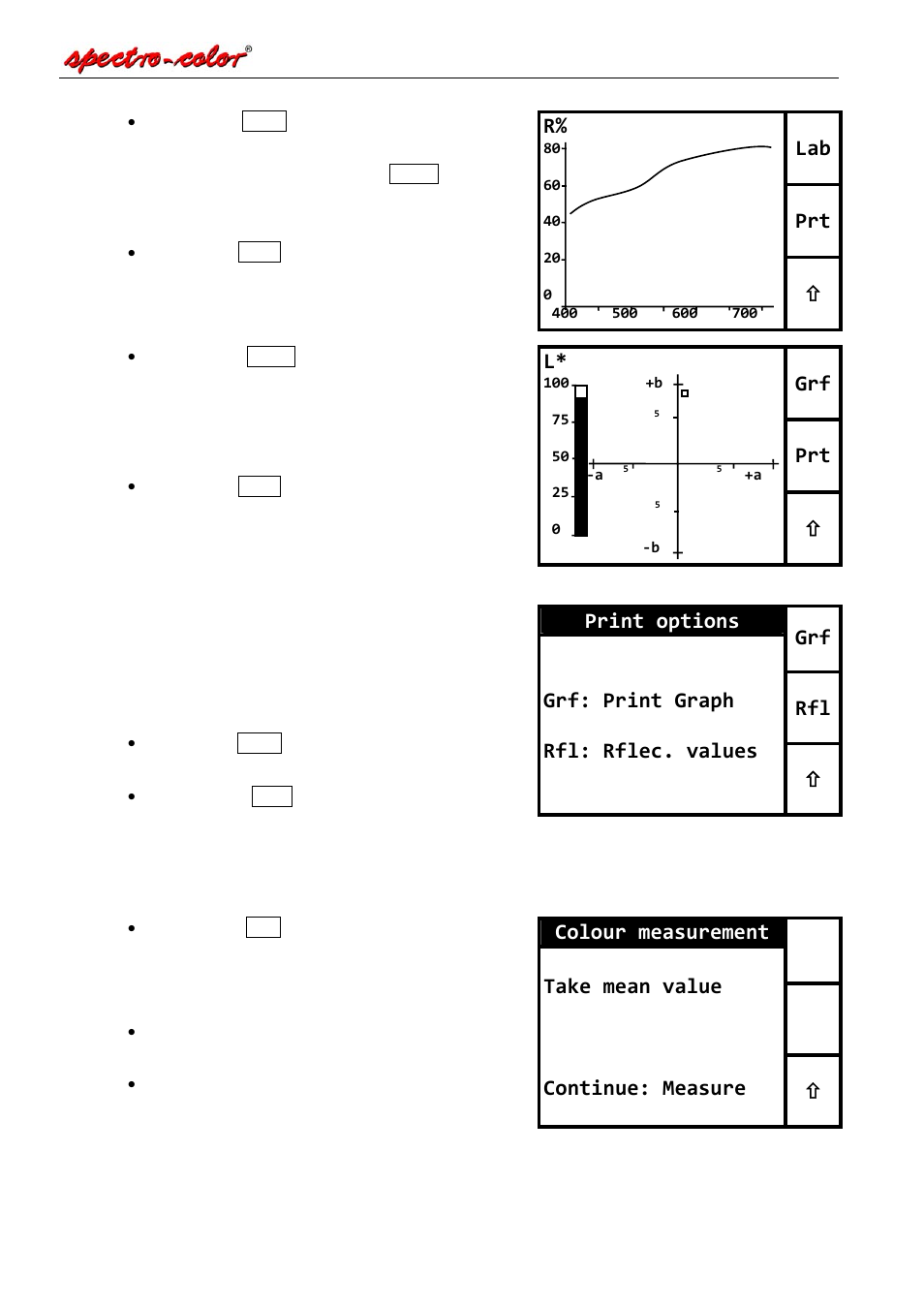 Lab prt r, Grf prt l | Hach-Lange SPECTRO COLOR d-8 User Manual | Page 15 / 29