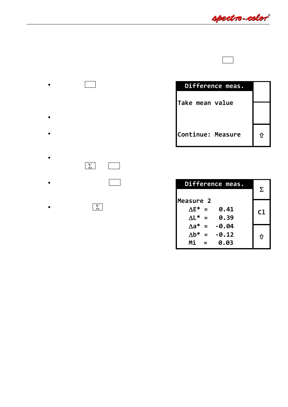 C5 mean value calculation, Difference meas. take mean value continue: measure | Hach-Lange SPECTRO COLOR d-8 User Manual | Page 24 / 29