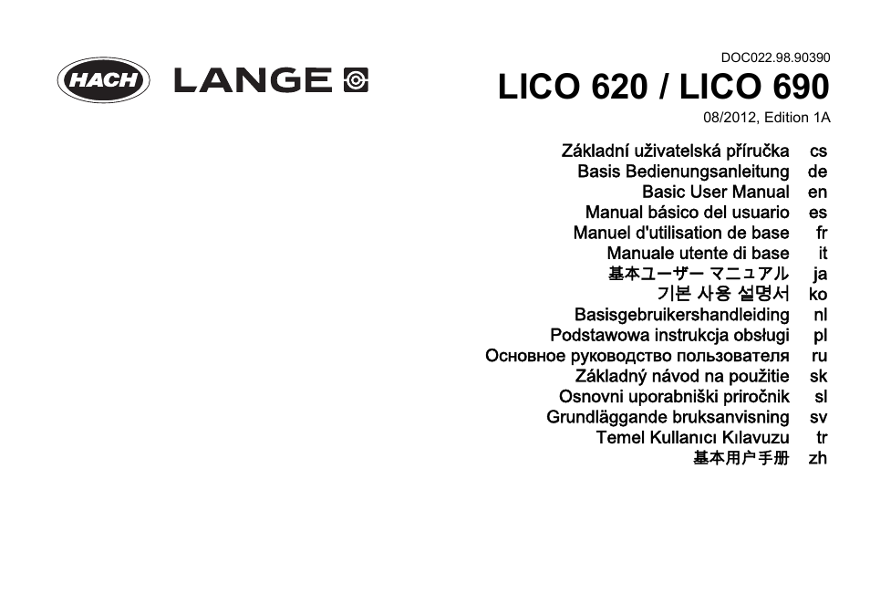 Hach-Lange LICO 690 Basic User Manual User Manual | 329 pages