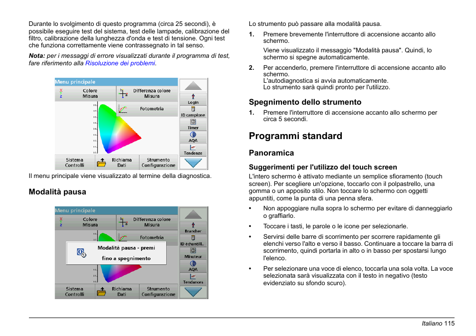 Programmi standard | Hach-Lange LICO 690 Basic User Manual User Manual | Page 115 / 329