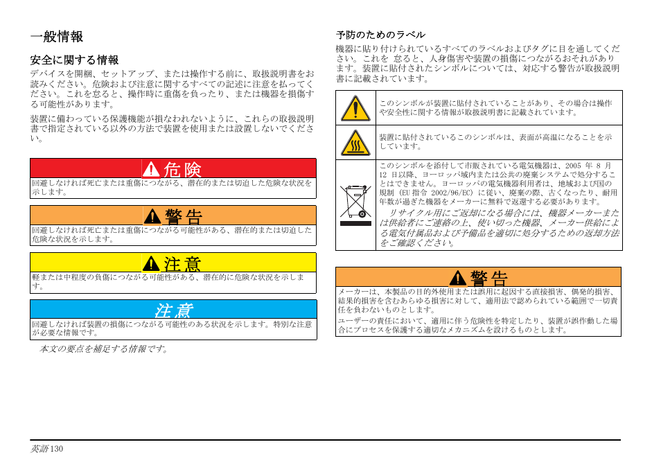 一般情報 | Hach-Lange LICO 690 Basic User Manual User Manual | Page 130 / 329