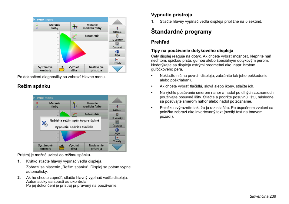 Štandardné programy | Hach-Lange LICO 690 Basic User Manual User Manual | Page 239 / 329