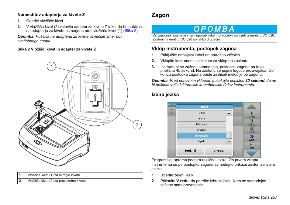 Zagon | Hach-Lange LICO 690 Basic User Manual User Manual | Page 257 / 329