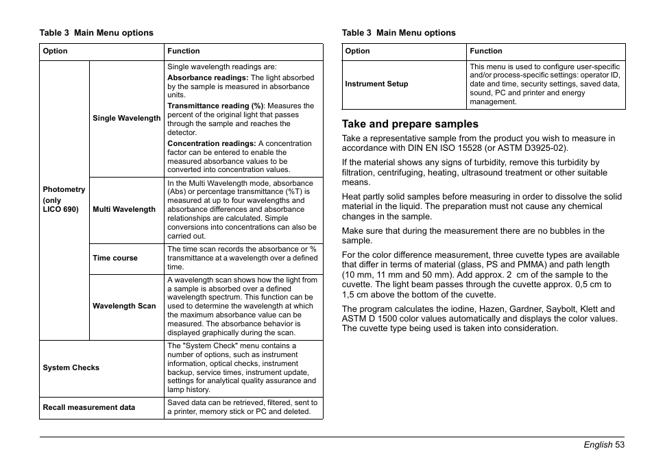 Take and prepare samples | Hach-Lange LICO 690 Basic User Manual User Manual | Page 53 / 329