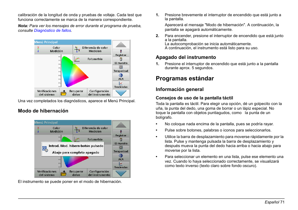 Programas estándar | Hach-Lange LICO 690 Basic User Manual User Manual | Page 71 / 329