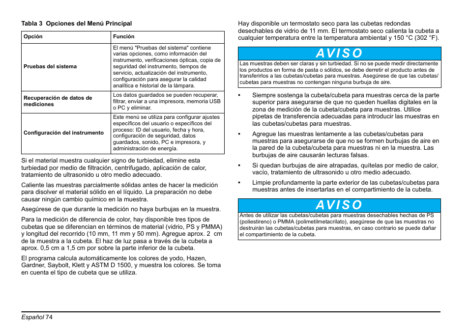 Av i s o | Hach-Lange LICO 690 Basic User Manual User Manual | Page 74 / 329