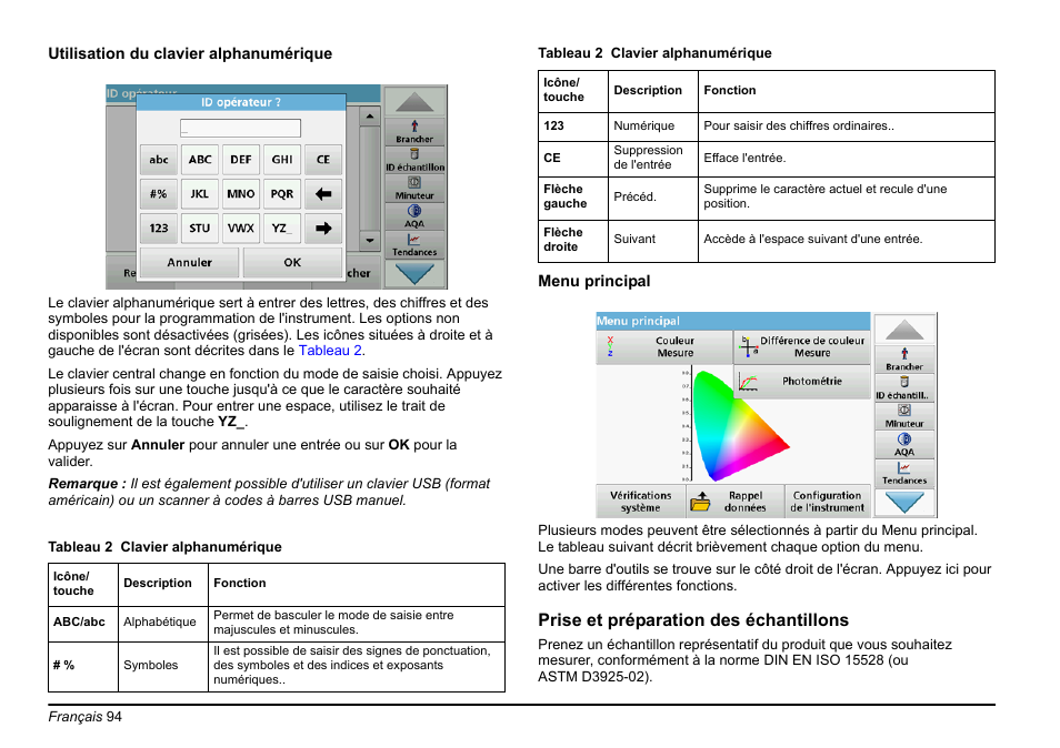 Prise et préparation des échantillons | Hach-Lange LICO 690 Basic User Manual User Manual | Page 94 / 329