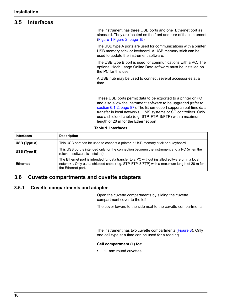 5 interfaces, 6 cuvette compartments and cuvette adapters, 1 cuvette compartments and adapter | Hach-Lange LICO 690 User Manual User Manual | Page 16 / 114