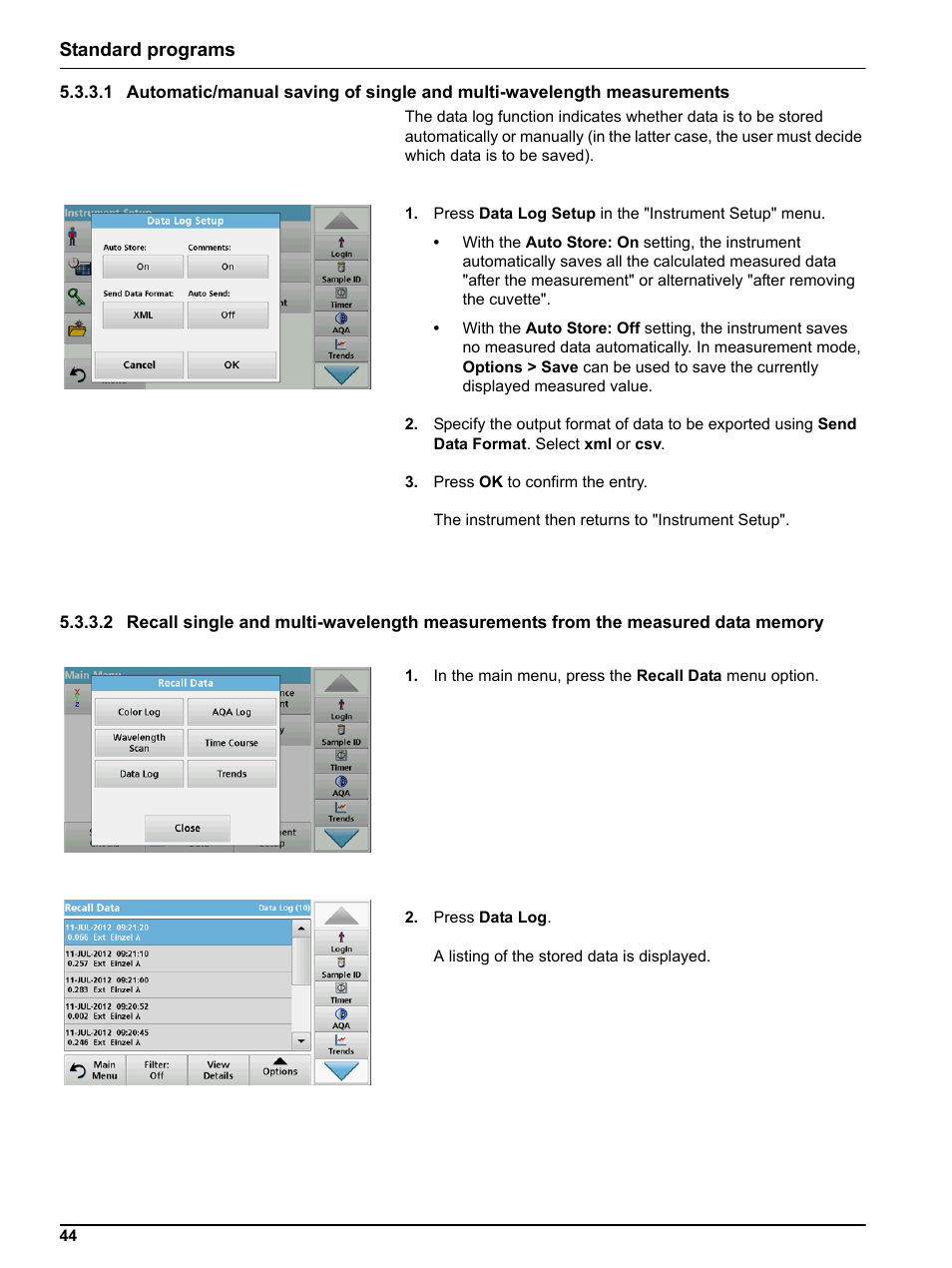 Standard programs | Hach-Lange LICO 690 User Manual User Manual | Page 44 / 114