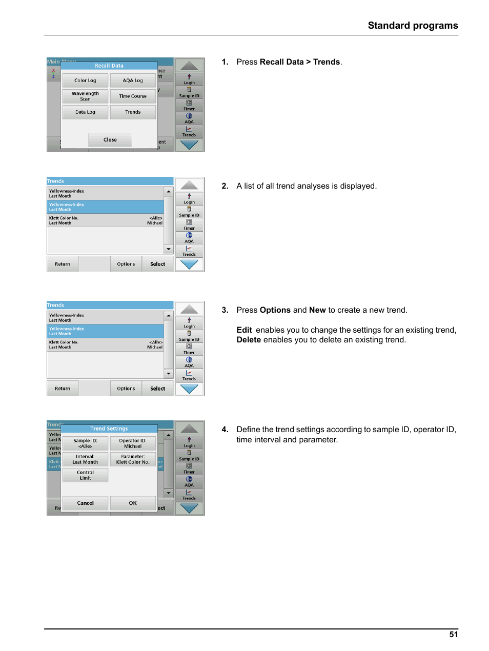 Standard programs | Hach-Lange LICO 690 User Manual User Manual | Page 51 / 114