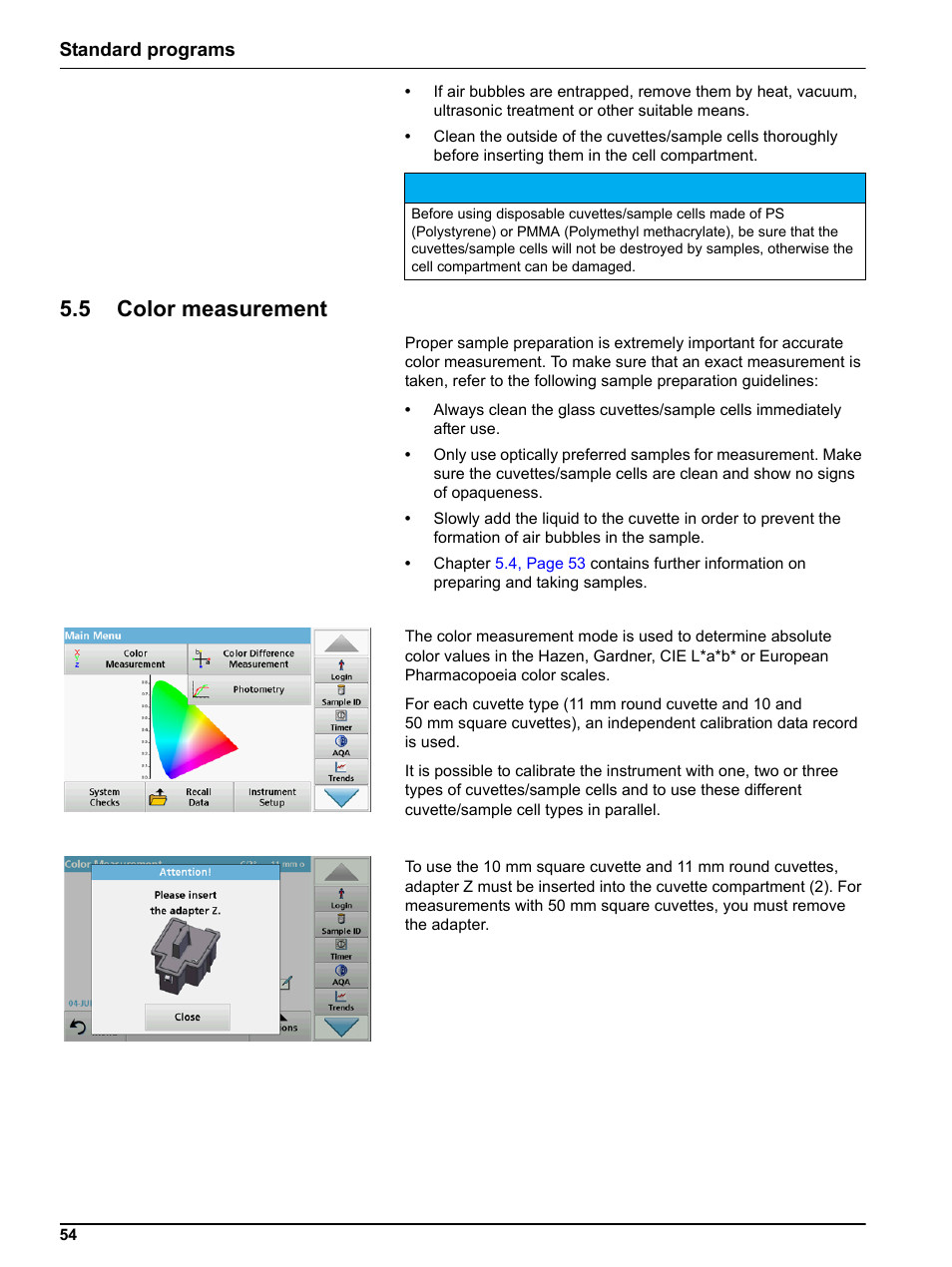 5 color measurement | Hach-Lange LICO 690 User Manual User Manual | Page 54 / 114