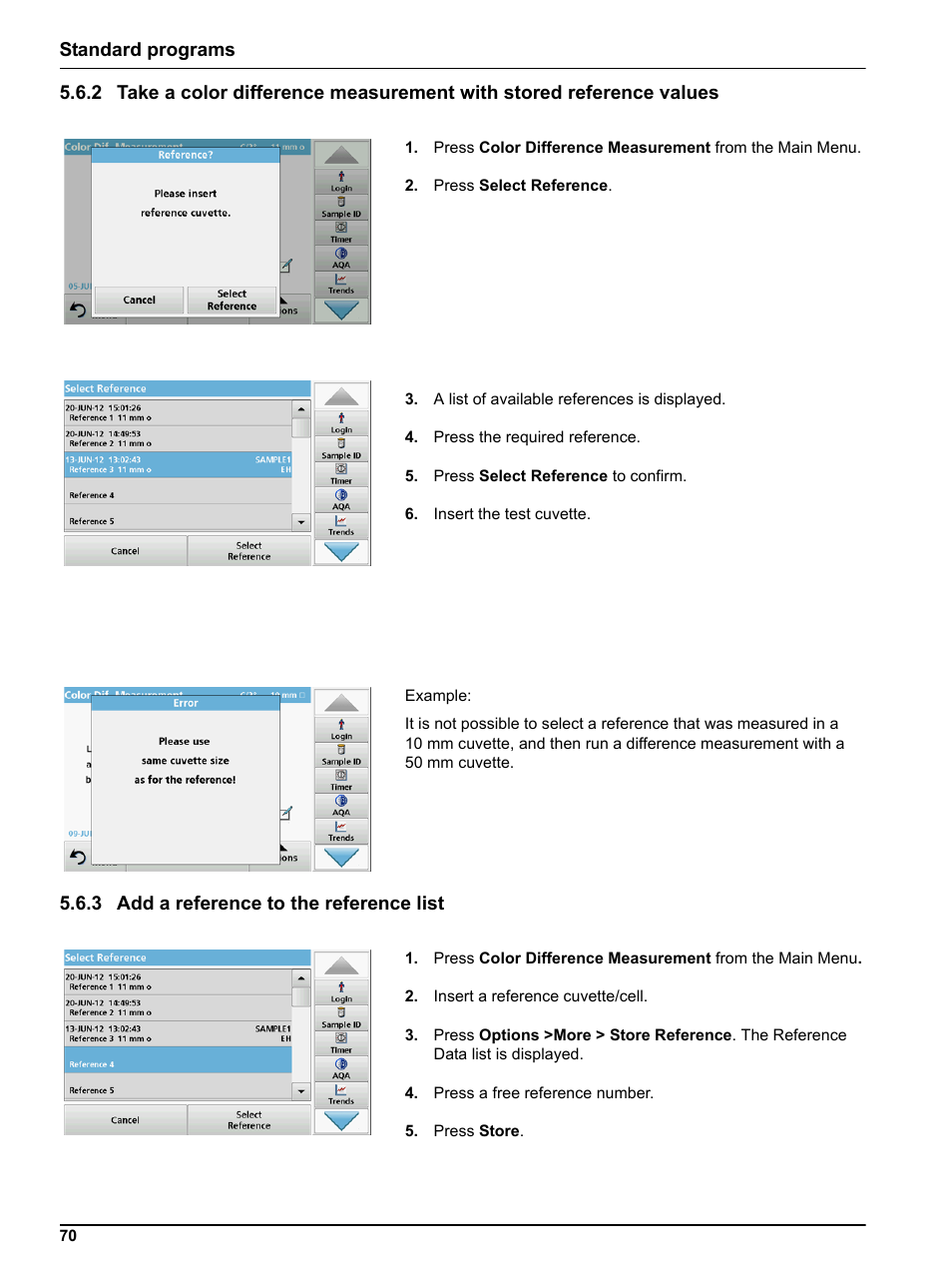 3 add a reference to the reference list | Hach-Lange LICO 690 User Manual User Manual | Page 70 / 114