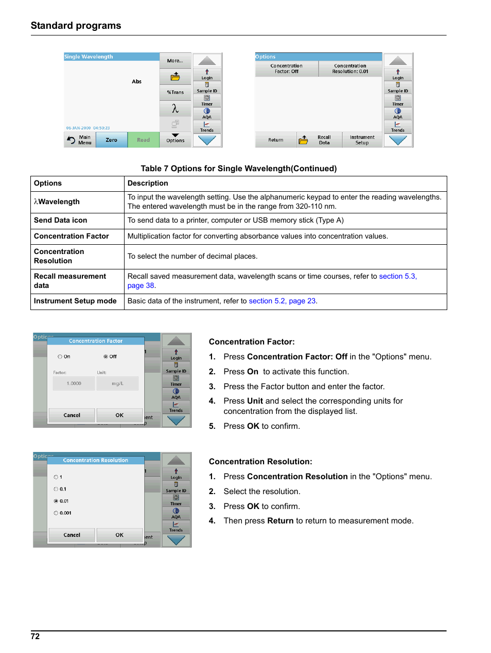 Standard programs | Hach-Lange LICO 690 User Manual User Manual | Page 72 / 114