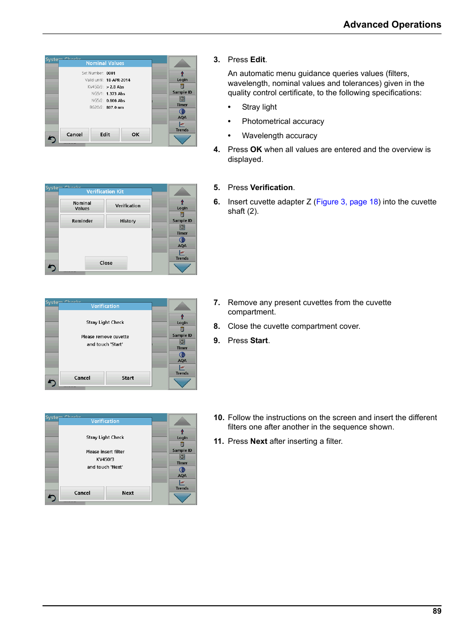 Advanced operations | Hach-Lange LICO 690 User Manual User Manual | Page 89 / 114