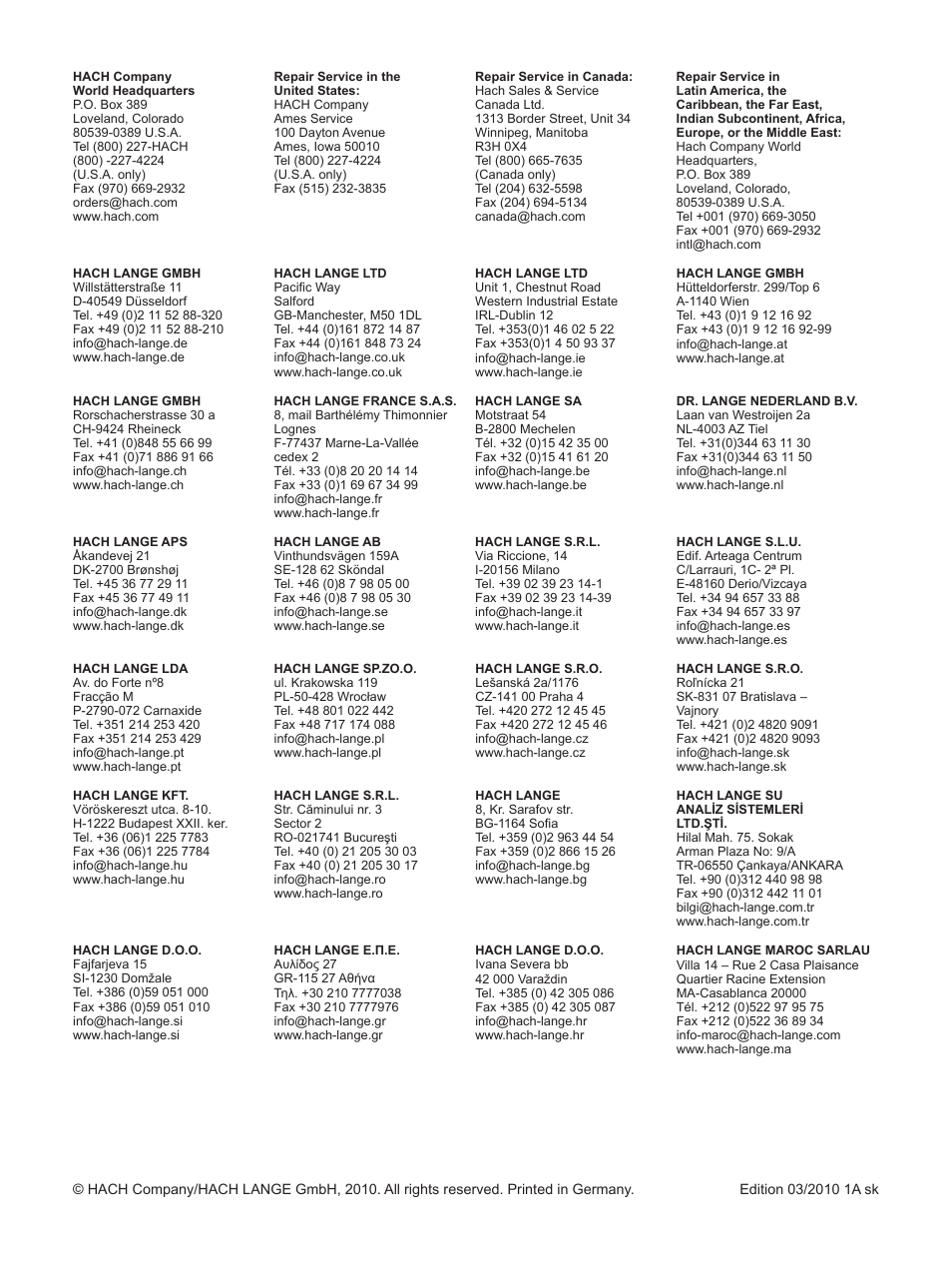 Hach-Lange LZX986 User Manual | Page 8 / 8