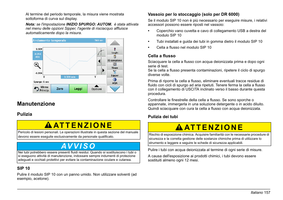 Manutenzione | Hach-Lange SIP 10 User Manual | Page 157 / 273