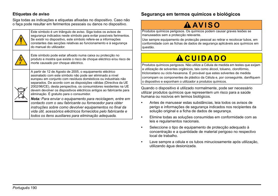 Av i s o | Hach-Lange SIP 10 User Manual | Page 190 / 273
