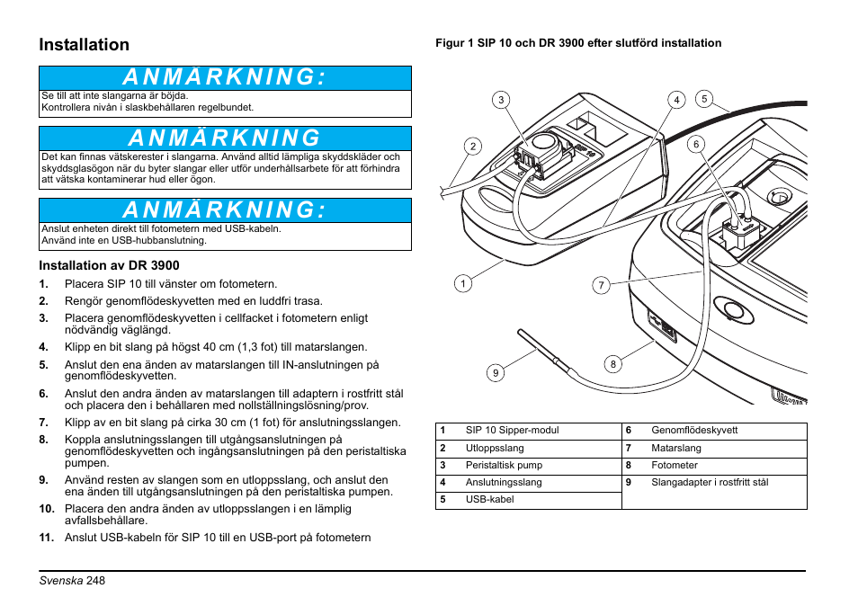 Installation | Hach-Lange SIP 10 User Manual | Page 248 / 273