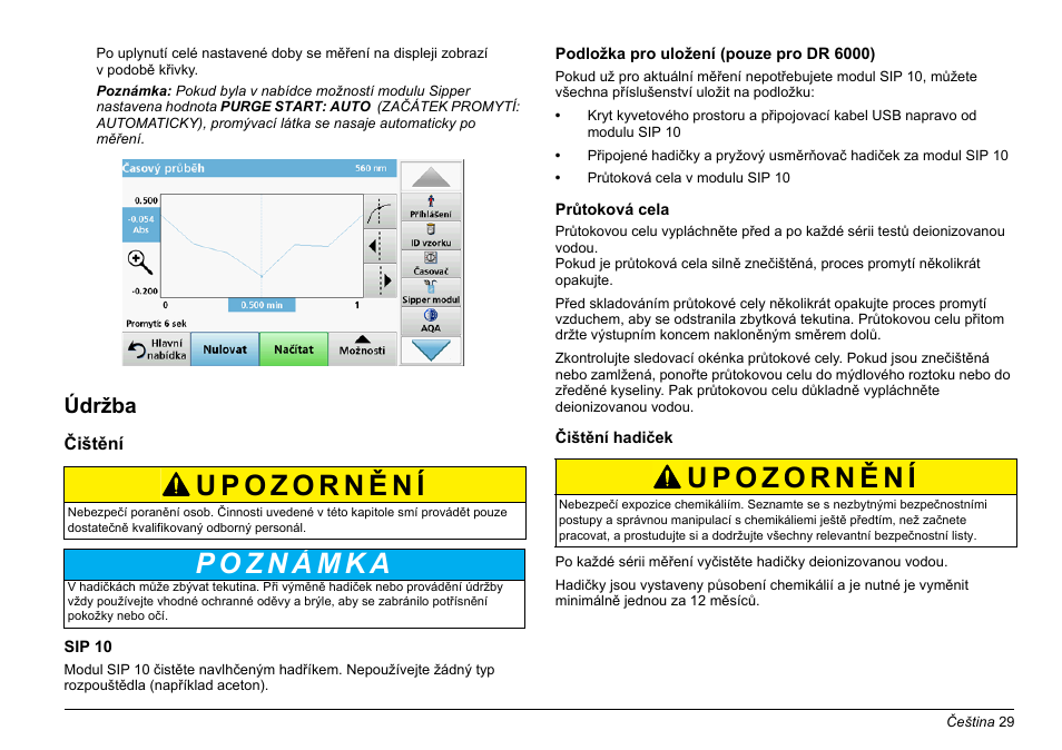 Údržba | Hach-Lange SIP 10 User Manual | Page 29 / 273