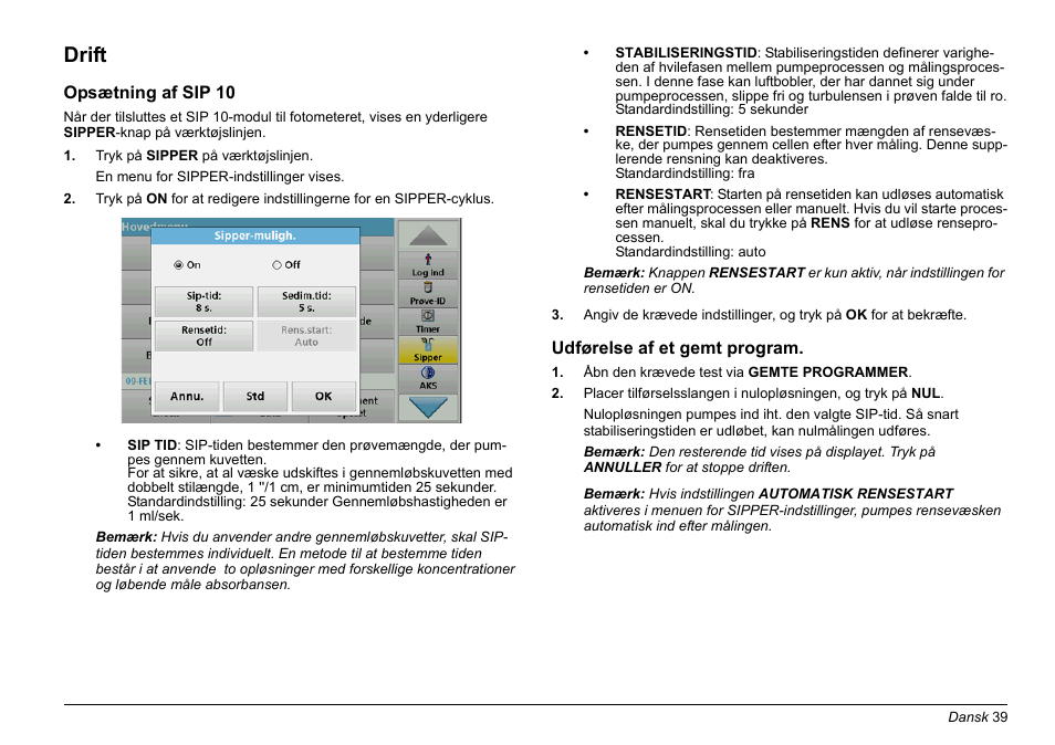Drift | Hach-Lange SIP 10 User Manual | Page 39 / 273