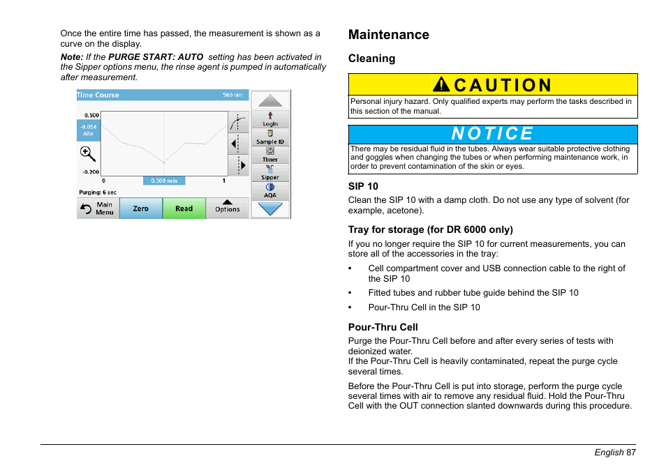 Maintenance | Hach-Lange SIP 10 User Manual | Page 87 / 273