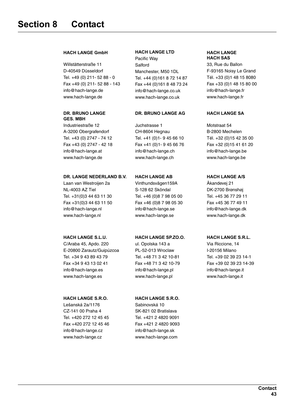 Hach-Lange SC 100 User Manual | Page 47 / 58